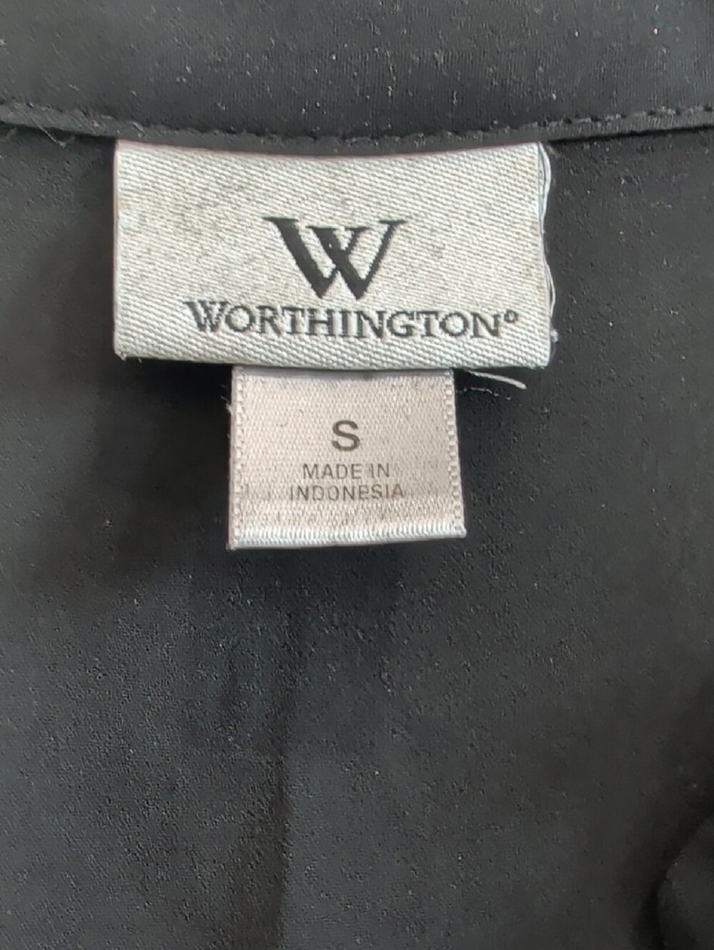 Black Ruffle-Front Button Down Sheer Blouse - Picture 4 of 5